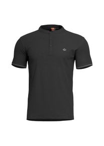 P&aacute;nske tričko Pentagon Levantes Henley Stripes, čierne - XL