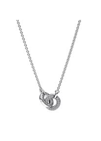 Pandora Gioielleria - Pandora Signature Intertwined Pavé Pendant Necklac silver