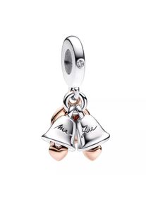 Pandora Gioielleria - Two-tone Wedding Bells Double Dangle silver