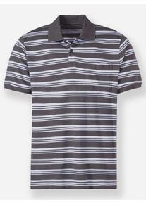 Catamaran Herren Kurzarmshirt in anthrazit-weiß-gestreift ,Größe 44/46, Witt, 100% Baumwolle
