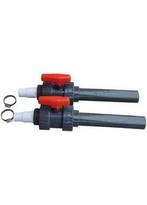 Gartenschlauch-Anschlussset , Rot, Grau , Kunststoff , 4-teilig , 10x3x30 cm , Gartenzubehör, Gartenpflege, Bewässerung