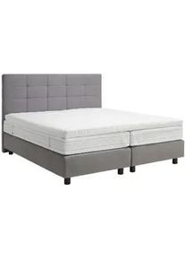 Joka Boxspringbett , Grau , Textil , Buche , massiv , H2 + H3 , Höhe ca. 19 cm , 180x200 cm , gepolstertes Kopfteil, Stoffauswahl, Topper durchgehend, in verschiedenen Größen erhältlich , Wohnzimmer, Sofas & Couches, Schlafsofas, Dauerschläfer Sofas