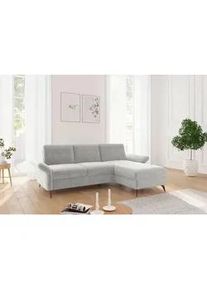 Sit & More Sit & More Ecksofa , Hellgrau , Textil , Ottomane rechts, L-Form , 251x164 cm , Goldenes M, Oeko-Tex® Standard 100, Made in Europe, DGM-Klimapakt , Schlafen auf Sitzhöhe, Rücken echt, Armteil links, Armteil rechts , Wohnzimmer, Sofas & Couches, Wohnlandschaften, Ecksofas