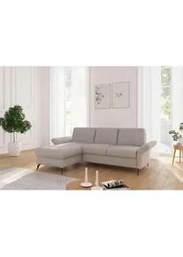 Sit & More Sit & More Ecksofa , Greige , Textil , Ottomane links, L-Form , 251x164 cm , Goldenes M, Oeko-Tex® Standard 100, Made in Europe, DGM-Klimapakt , Schlafen auf Sitzhöhe, Rücken echt, Armteil links, Armteil rechts , Wohnzimmer, Sofas & Couches, Wohnlandschaften, Ecksofas
