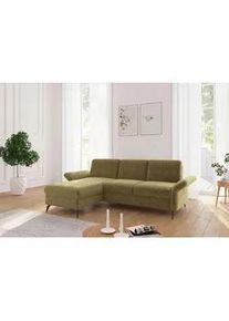 Sit & More Sit & More Ecksofa , Olivgrün , Textil , Ottomane links, L-Form , 251x164 cm , Goldenes M, Oeko-Tex® Standard 100, Made in Europe, DGM-Klimapakt , Schlafen auf Sitzhöhe, Rücken echt, Armteil links, Armteil rechts , Wohnzimmer, Sofas & Couches, Wohnlandschaften, Ecksofas