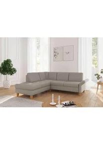 Sit & More Sit & More Ecksofa , Taupe , Textil , Buche , massiv , Ottomane links, L-Form , 240x216 cm , Goldenes M, Oeko-Tex® Standard 100, Made in Europe, DGM-Klimapakt , Schlafen auf Sitzhöhe, Rücken echt, Armteil rechts , Wohnzimmer, Sofas & Couches, Wohnlandschaften, Ecksofas