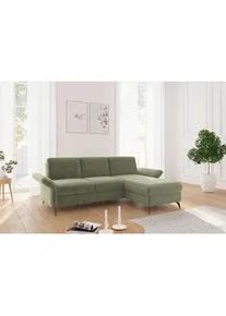 Sit & More Sit & More Ecksofa , Hellgrün , Textil , Ottomane rechts, L-Form , 251x164 cm , Goldenes M, Oeko-Tex® Standard 100, Made in Europe, DGM-Klimapakt , Schlafen auf Sitzhöhe, Rücken echt, Armteil links, Armteil rechts , Wohnzimmer, Sofas & Couches, Wohnlandschaften, Ecksofas