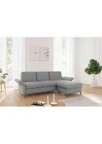 Sit & More Sit & More Ecksofa , Grau , Textil , Ottomane rechts, L-Form , 251x164 cm , Goldenes M, Oeko-Tex® Standard 100, Made in Europe, DGM-Klimapakt , Rücken echt, Armteil links, Armteil rechts , Wohnzimmer, Sofas & Couches, Wohnlandschaften, Ecksofas