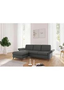 Sit & More Sit & More Ecksofa , Dunkelgrau , Textil , Ottomane links, L-Form , 251x164 cm , Goldenes M, Oeko-Tex® Standard 100, Made in Europe, DGM-Klimapakt , Schlafen auf Sitzhöhe, Rücken echt, Armteil links, Armteil rechts , Wohnzimmer, Sofas & Couches, Wohnlandschaften, Ecksofas