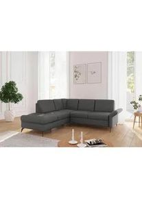 Sit & More Sit & More Ecksofa , Dunkelgrau , Textil , Ottomane links, L-Form , 240x216 cm , Goldenes M, Oeko-Tex® Standard 100, Made in Europe, DGM-Klimapakt , Schlafen auf Sitzhöhe, Rücken echt, Armteil rechts , Wohnzimmer, Sofas & Couches, Wohnlandschaften, Ecksofas