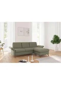 Sit & More Sit & More Ecksofa , Olivgrün , Textil , Ottomane rechts, L-Form , 251x164 cm , Goldenes M, Oeko-Tex® Standard 100, Made in Europe, DGM-Klimapakt , Schlafen auf Sitzhöhe, Rücken echt, Armteil links, Armteil rechts , Wohnzimmer, Sofas & Couches, Wohnlandschaften, Ecksofas