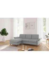 Sit & More Sit & More Ecksofa , Hellgrau , Textil , Ottomane links, L-Form , 251x164 cm , Goldenes M, Oeko-Tex® Standard 100, Made in Europe, DGM-Klimapakt , Schlafen auf Sitzhöhe, Rücken echt, Armteil links, Armteil rechts , Wohnzimmer, Sofas & Couches, Wohnlandschaften, Ecksofas