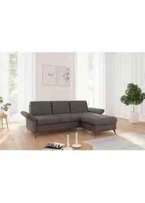 Sit & More Sit & More Ecksofa , Graphitfarben , Textil , Ottomane rechts, L-Form , 251x164 cm , Goldenes M, Oeko-Tex® Standard 100, Made in Europe, DGM-Klimapakt , Rücken echt, Armteil links, Armteil rechts , Wohnzimmer, Sofas & Couches, Wohnlandschaften, Ecksofas