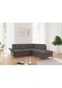 Sit & More Sit & More Ecksofa , Graphitfarben , Textil , Ottomane rechts, L-Form , 240x216 cm , Goldenes M, Oeko-Tex® Standard 100, Made in Europe, DGM-Klimapakt , Schlafen auf Sitzhöhe, Rücken echt, Armteil links , Wohnzimmer, Sofas & Couches, Wohnlandschaften, Ecksofas
