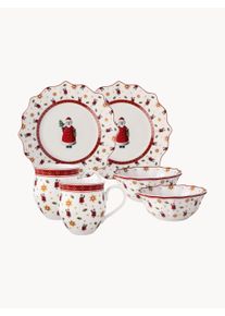 Villeroy & Boch Villeroy & Boch Christmas Breakfast Set Toy's Delight, 2 People, Set of 6 Green, Red, White China 2 personer (6 dele)