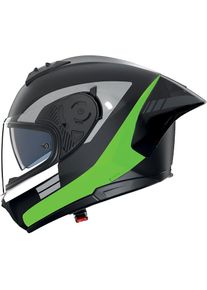 Nolan N60-6 Sport Contrasto 358, full face helmet , color: Black/Light Green/Grey , size: XXS