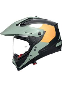 Nolan N70-2 X Selvado 348, modular helmet , color: Matt Black/Green/Orange/White , size: M