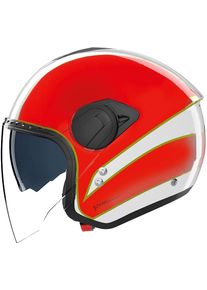 Nolan N20-2 Visor Tricolore 346, open face helmet , color: Red/White/Green , size: L