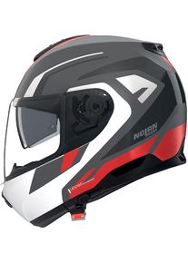 Nolan N100-6 Cinetico 361, flip up helmet , color: Matt Dark Grey/White/Red/Black , size: XL