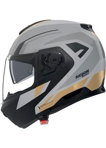 Nolan N100-6 Cinetico 360, flip up helmet , color: Matt Light Grey/Grey/Black/Gold , size: XL