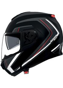 Nolan N100-6 Radiante 357, flip up helmet , color: Matt Black/Dark Grey/Silver/Red , size: S