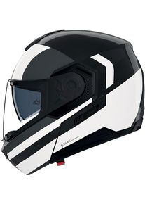 Nolan N90-3 Roboto 348, flip up helmet , color: Black/White/Dark Grey , size: L