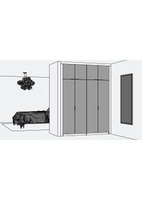 Pickawood Armoire intégrée pour optimiser le rangement d'une niche ou d'une alcôve Weiss