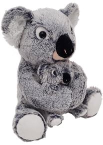 Heunec Kuscheltier »Misanimo, Koala Bär mit Kind, 27 cm« in grau