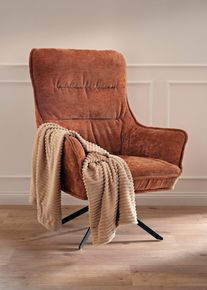 bonprix Cuvertură moale Cashmere Touch cu model reiat, bej, 100/150 cm