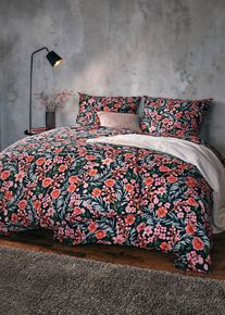 bonprix Lenjerie de pat cu design floral, multicolor, 1x 80/80 cm, 1x 135/200 cm