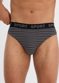 bonprix Slip con algodón suave (4 unidades), negro, 6 (L)