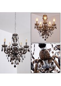 hofstein Lampadari a corona Delhi Nero, Trasparente, chiaro, 5-Luci