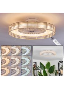 hofstein Benasal ceiling light, Ceiling fan light Ecru, white, 1-light source, Remote control