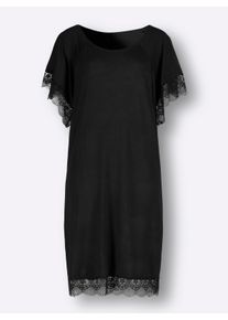 CYBELE Damen Nachthemd in schwarz ,Größe 48/50, Witt, 95% Viskose, 5% Elasthan. Spitze: 97% Polyamid, 3% Elasthan
