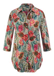 Emilia Lay - Long-Bluse mit 3/4-Arm, beige, Gr. 46, Viskose