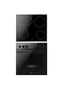 Amica , Elektro-Herd-Set Fusion Design »EHCX 933 200 S«, mit 1-fach-Teleskopauszug, Steam Clean, (Set, 1 St.) , schwarz , Timer-Funktion