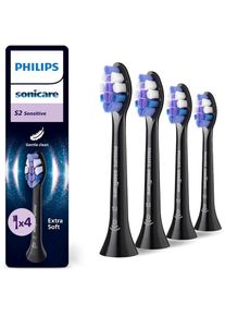 PHILIPS SONICARE , Aufsteckbürsten »Sensitive«, für sensible Zähne und Zahnfleisch, für jedes Sonicare Handstück , schwarz