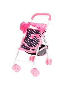 BAYER , Puppenbuggy, mit Tasche , Herzchen schwarz
