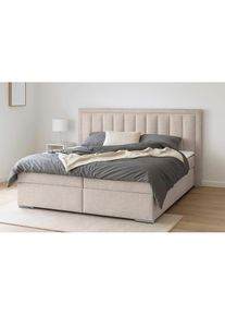 Collection AB , Boxbett »ATHENA inkl. Bettkasten, erhältlich in der Breite 180cm«, erhältlich in verschiedenen Härtegraden, inkl. Topper , beige