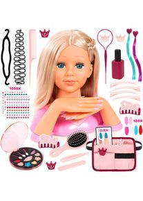 BAYER , Frisier- & Schminkkopf »Charlene Magic Nails« , blond