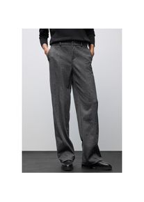 Street One, Damen, Stoffhose im Nadelstreifen-Look, Black, L&auml;nge 30, 40 -L&auml;nge 30, Black, Straight Leg Hose im Casual Look von Street One