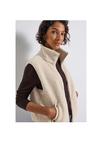 Street One, Damen, Fellweste Teddy Weste mit Strickdetail, soft fawn beige, 44, soft fawn beige, Damenweste von Street One begeistert mit weicher 
