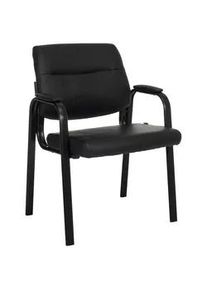 hjh OFFICE Besucherstuhl Advie V PU Schwarz