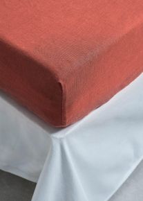 bonprix Cearșaf pat din in, cu elastic, maro, 100/200 cm
