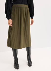 Jerseyskjørt i lett viskosemiks, grønn, størrelse 44/46 (L), bonprix