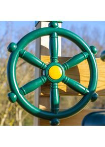 REBO Garden Climbing Frame Accessory Plastic Play Ships Steering Wheel - Green