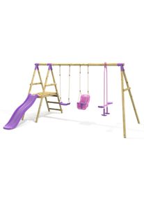 REBO Triple Swing Set with Slide - Voyager Purple