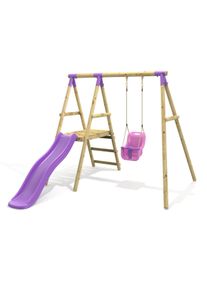 REBO Single Swing Set with Slide - Cassini Purple
