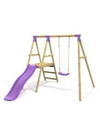 REBO Single Swing Set with Slide - Apollo Purple