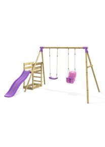 REBO Double Swing Set with Slide - Luna Purple
